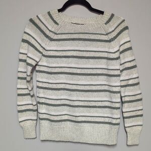 Banana Republic Cream Striped Sweater